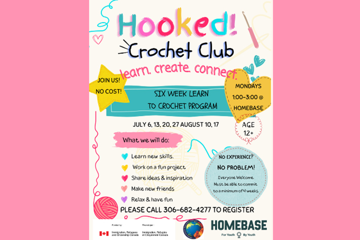 Hooked Crochet Club Mondays during summer by HOmebase