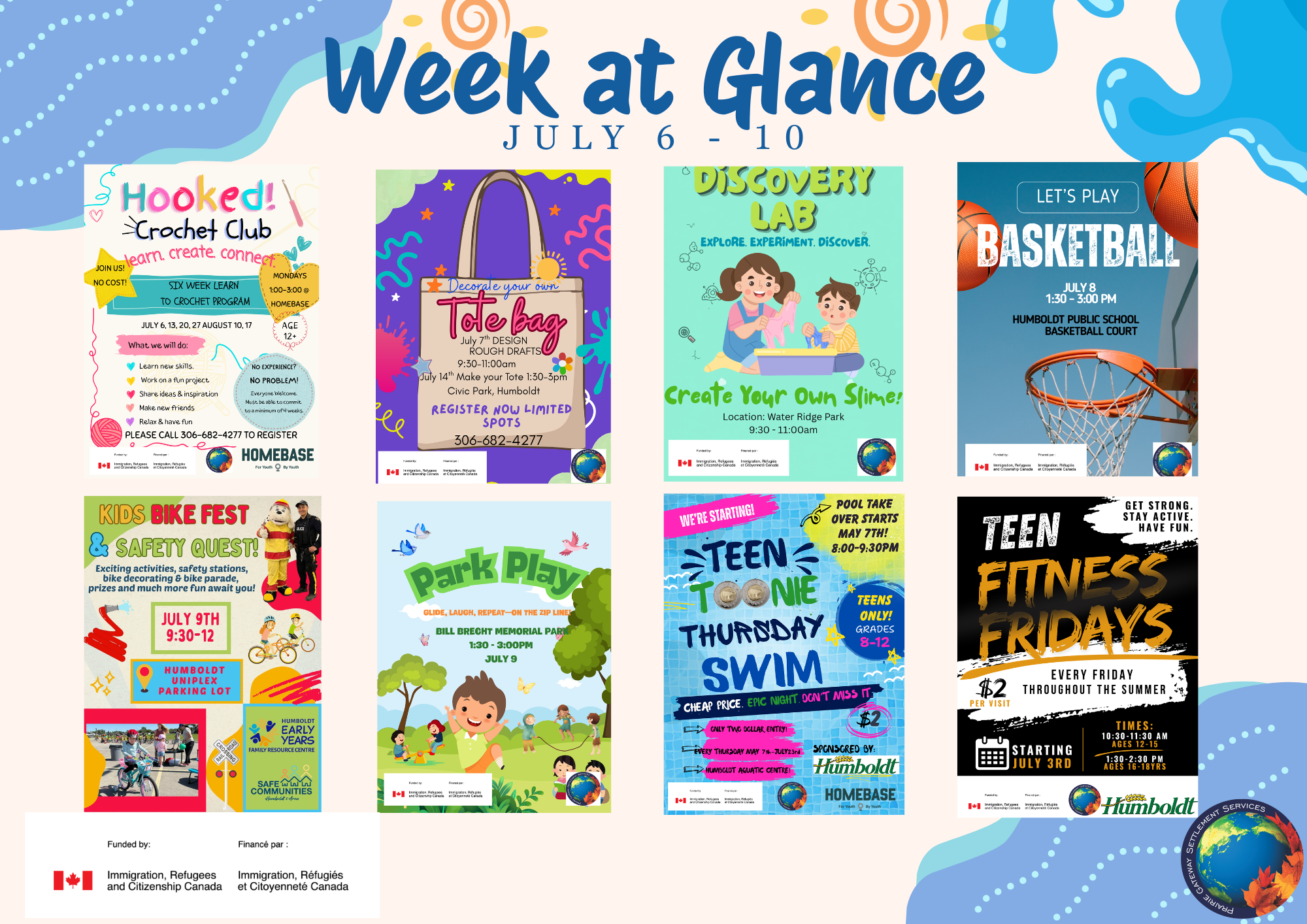 Poster of Week at a Glance for PGSS event activities