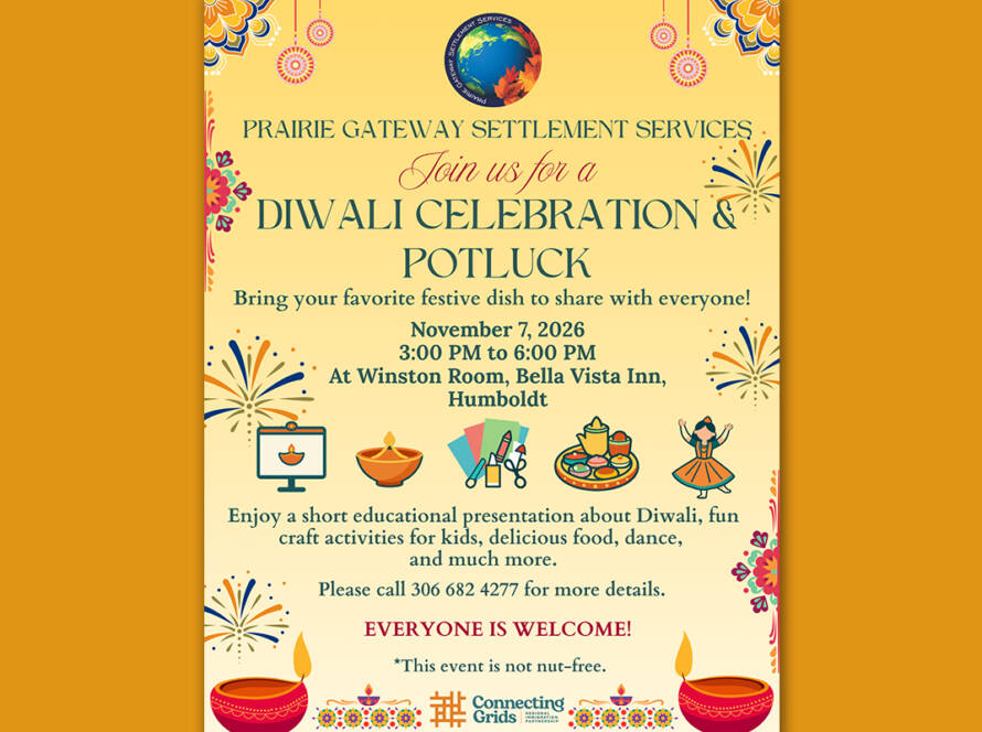 Event Poster for Diwali Celebration & Potluck