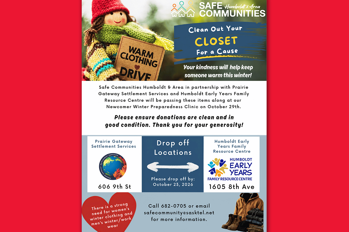 Poster for Warm Clothing Drive in Humboldt